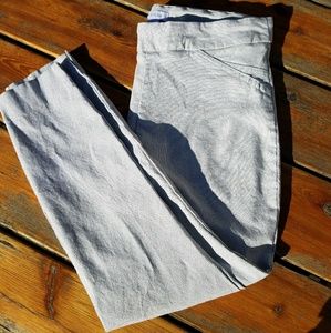 White Patterned Kenar Cropped Pants